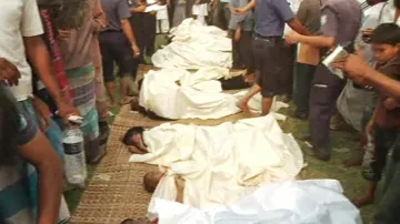Oběti lodního neštěstí v Bangladéši