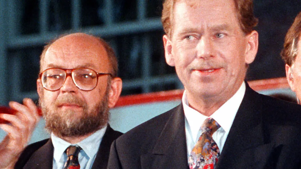 Antonín Maněna s Václavem Havlem