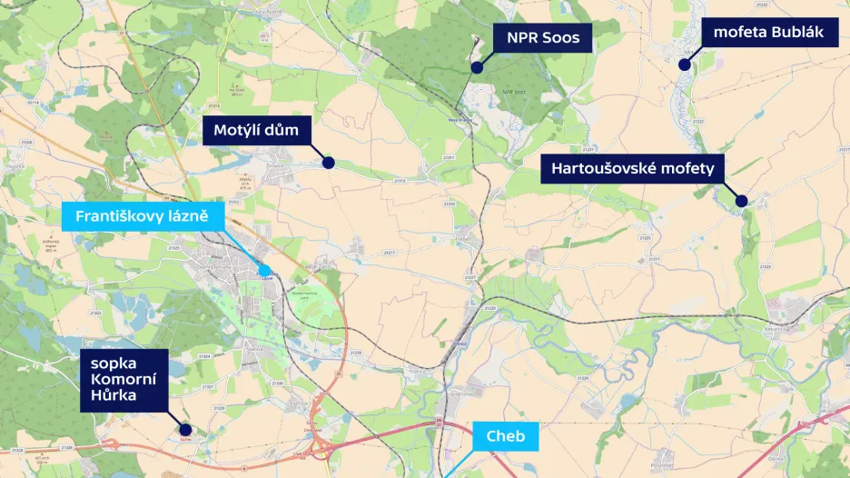 Okolí Národní přírodní rezervace Soos