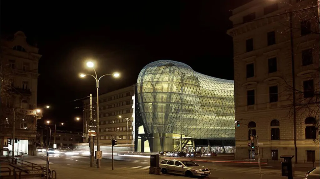 Edison Center v pohledu od Domu umění