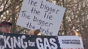 Protest proti těžbě břidlicového plynu