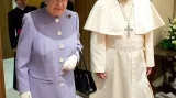 Alžběta II. navštívila papeže Františka