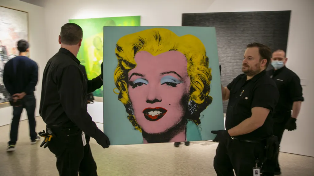 Warholův obraz Shot Sage Blue Marilyn