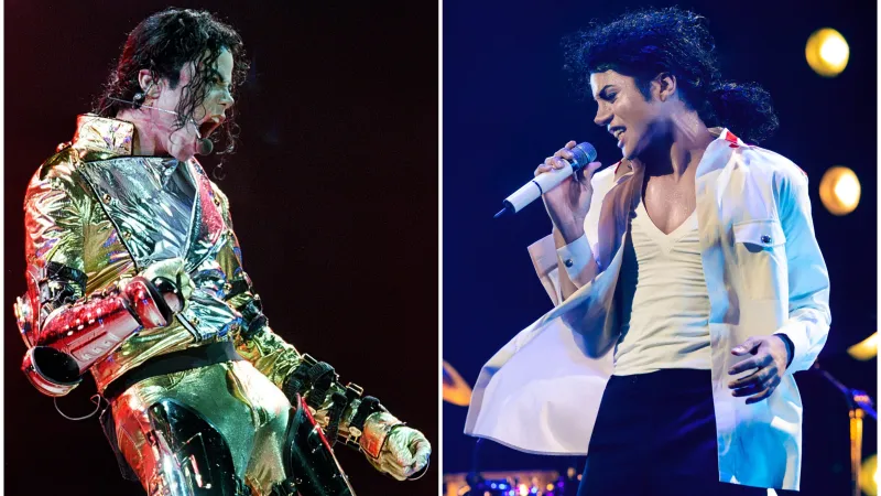 Jaafar Jackson (vpravo) jako Michael Jackson