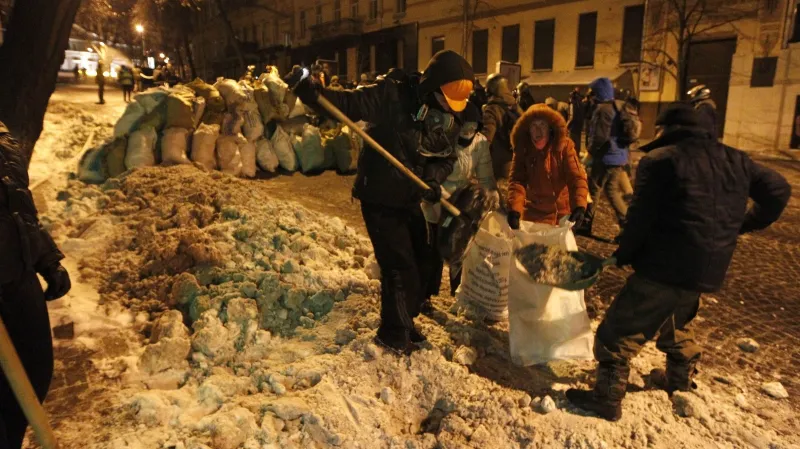 Protivládní demonstrace v Kyjevě