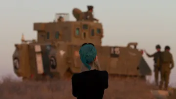 Tank na hranici Izraele a Gazy