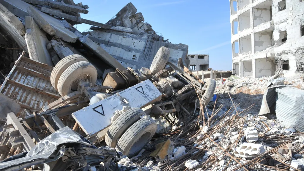 Zničené město Kobani