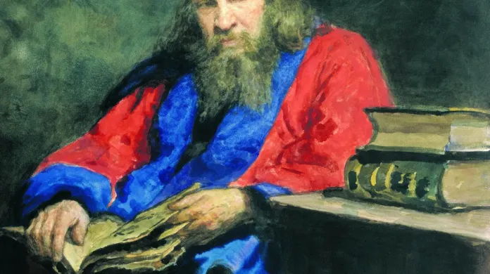 Portrét D. I. Mendělejeva od I. J. Repina