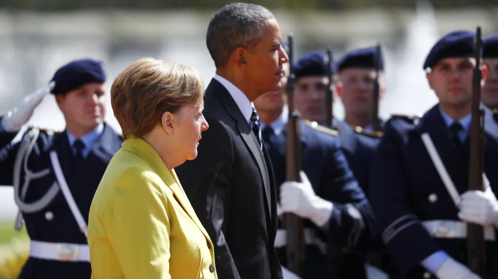 Merkelová přivítala Obamu v Hannoveru