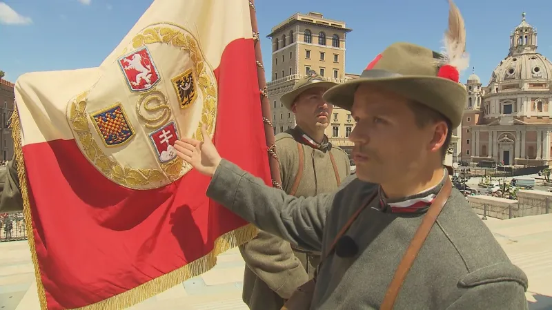 Prapor československých legií v Římě