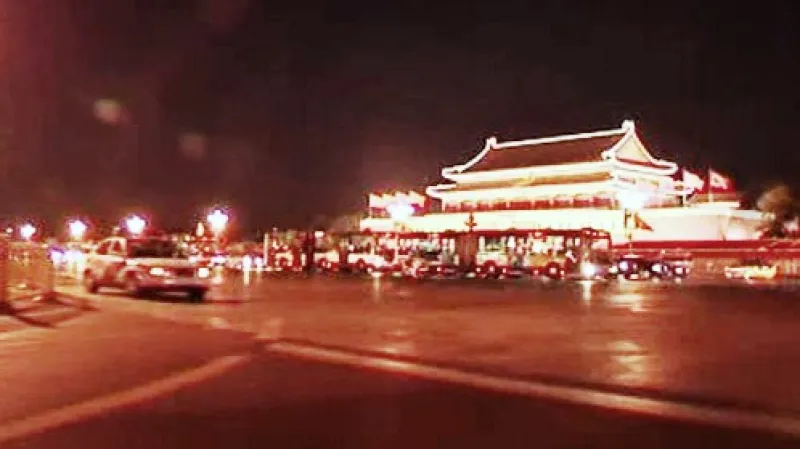 Čínská policie na náměstí Tchien-an-men