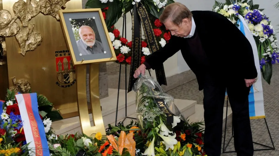 Václav Havel na rozloučení s Věňkem Šilhánem