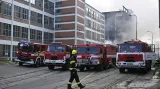 Budova číslo 34 v někdejším baťovském továrním areálu po požáru