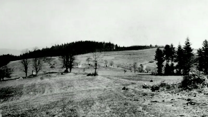 Místo osady po vypálení