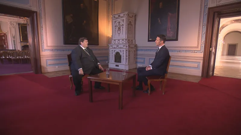 Bernd Posselt během rozhovoru s Martinem Řezníčkem