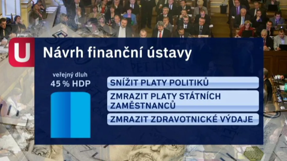 Návrh finanční ústavy s dluhem 45 % HDP