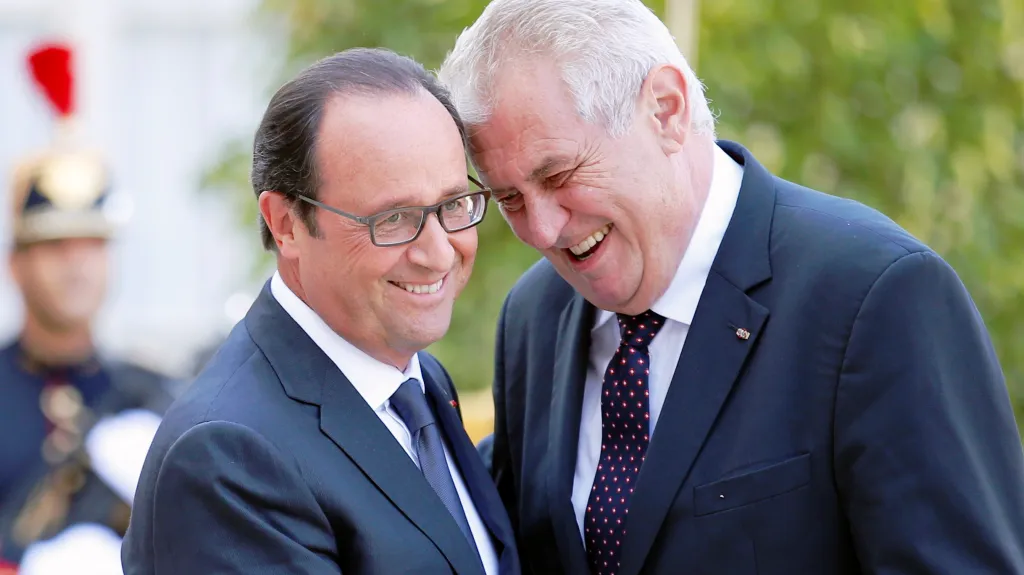 Miloš Zeman a Francois Hollande