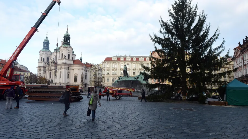 Vánoční strom na Staroměstském náměstí
