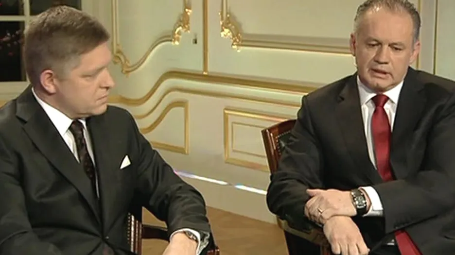 Robert Fico a Andrej Kiska v posledním předvolebním duelu