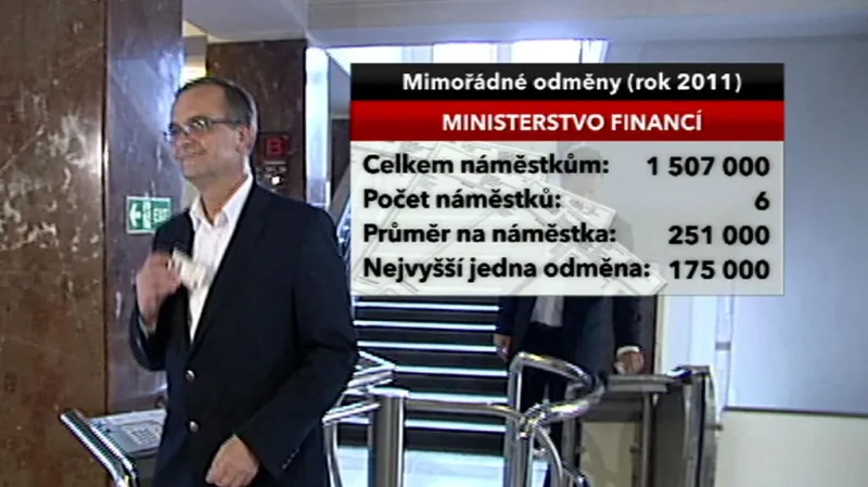 Odměny na ministerstvu financí