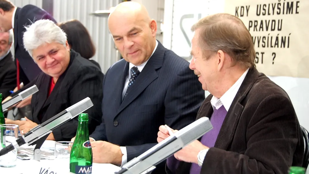 Kateřina Fričová, Jiří Janeček a Václav Havel