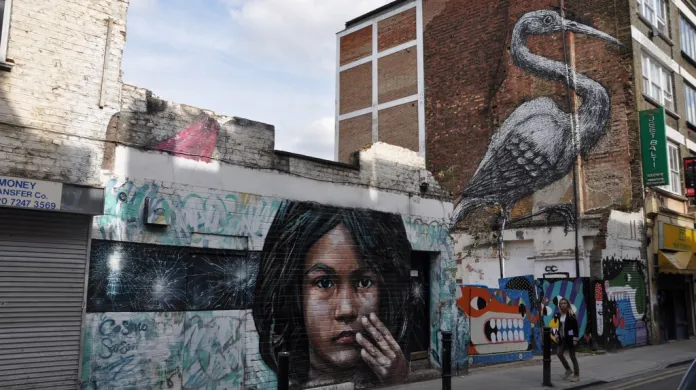 Graffiti (u Brick Lane, Londýn)