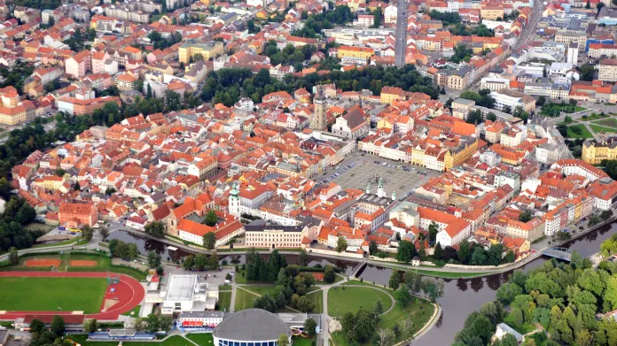 Letecký pohled na České Budějovice