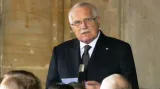 Václav Klaus při smutečním projevu