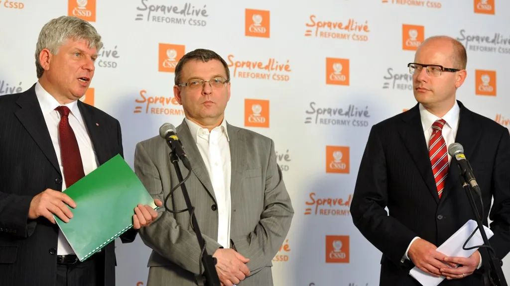 Martin Starec, Lubomír Zaorálek a Bohuslav Sobotka