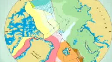Nová mapa rozdělující oblast severního pólu