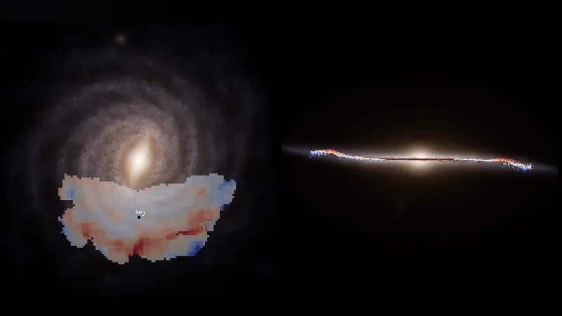 Vizualizace rozvlnění Mléčné dráhy