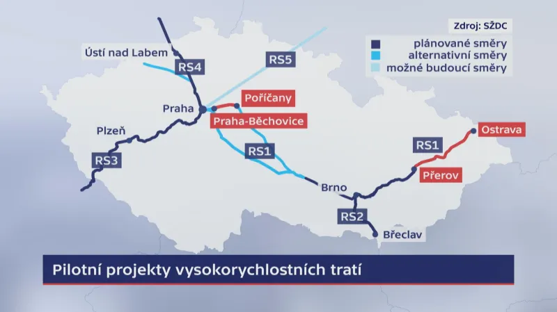 Červeně pilotní projekty VRT