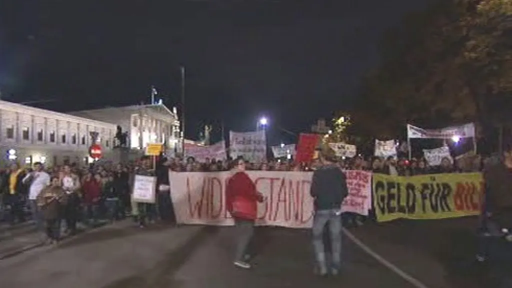 Demonstrace rakouských studentů