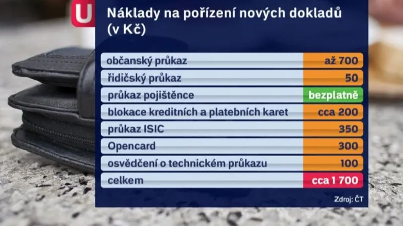 Na kolik vyjde ztráta peněženky?