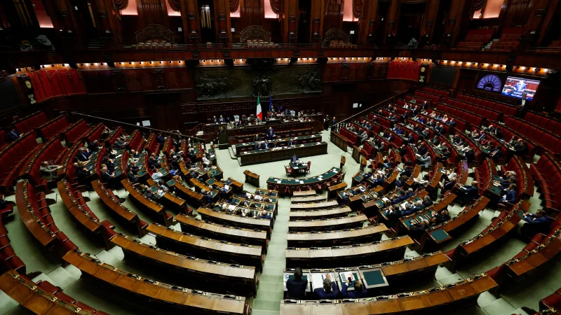 Dolní komora italského parlamentu, archivní snímek