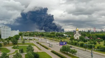 Moskva po ukrajinském útoku 18. června 2026