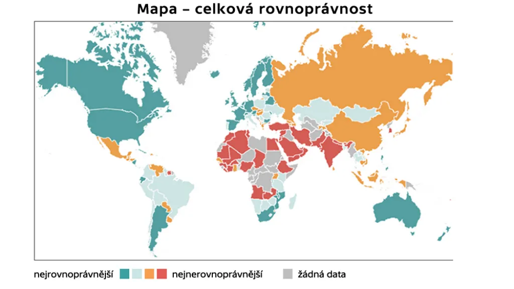 Mapa – celková rovnoprávnost