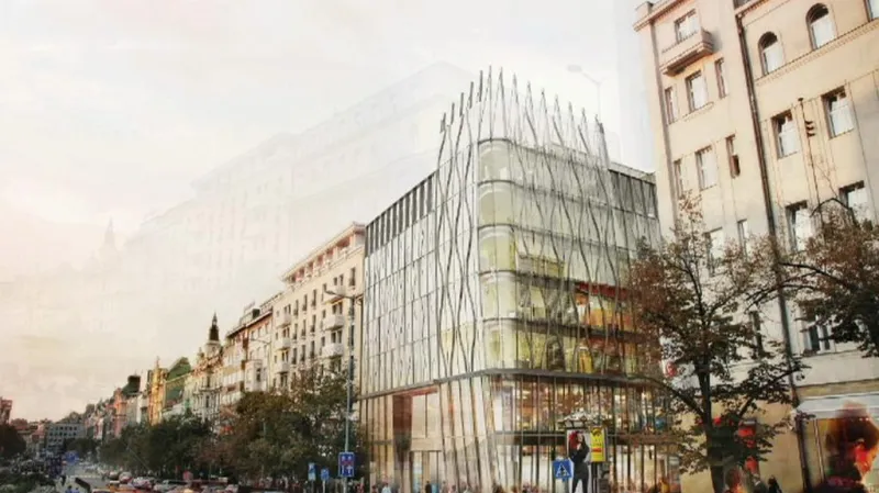 Vizualizace novostavby na Václavském náměstí