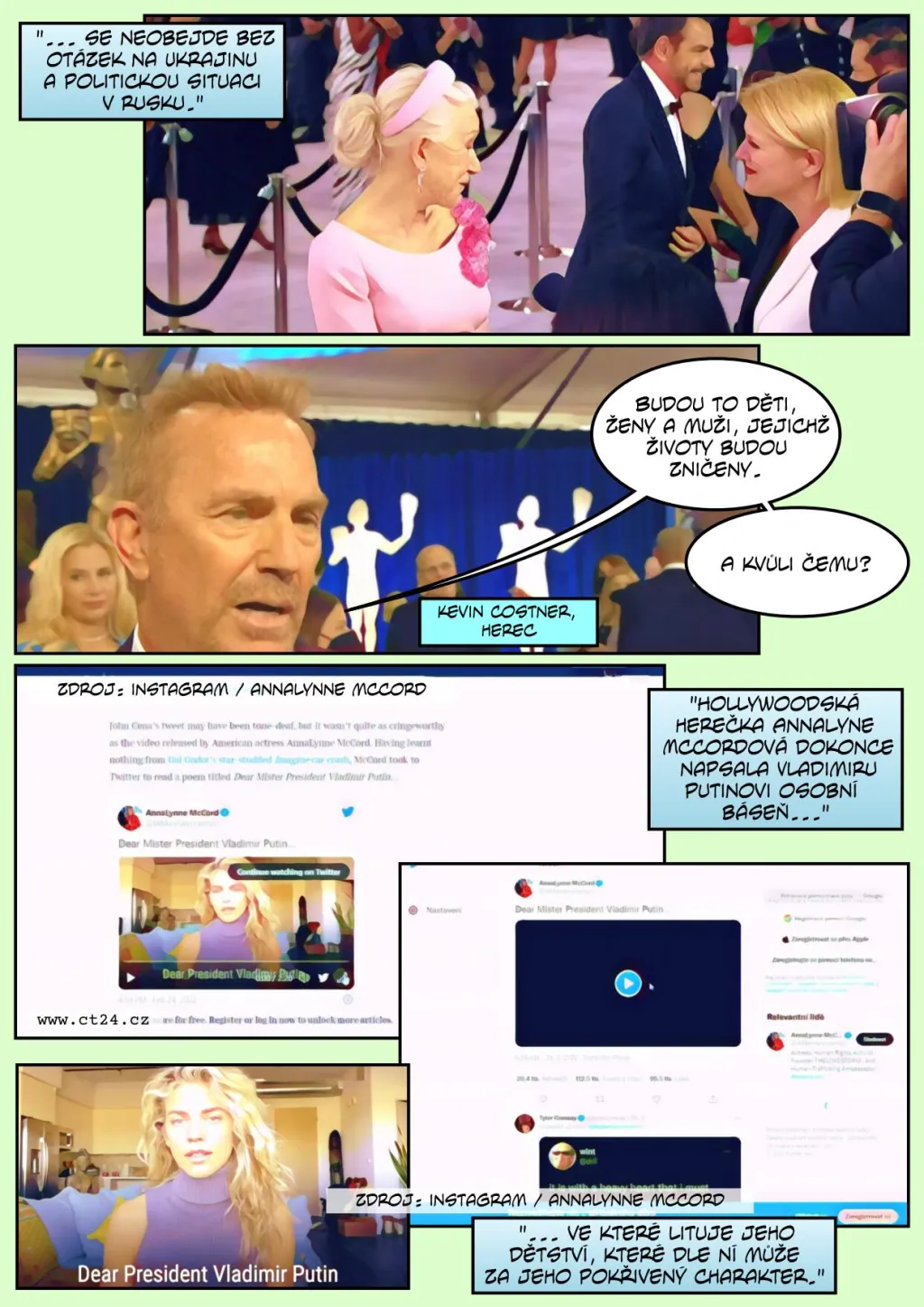 Slavní pomáhají Ukrajině