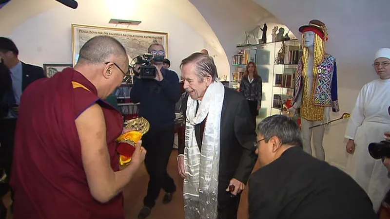 Setkání Václava Havla s dalajlamou