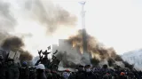 Protivládní demonstrace v centru Kyjeva