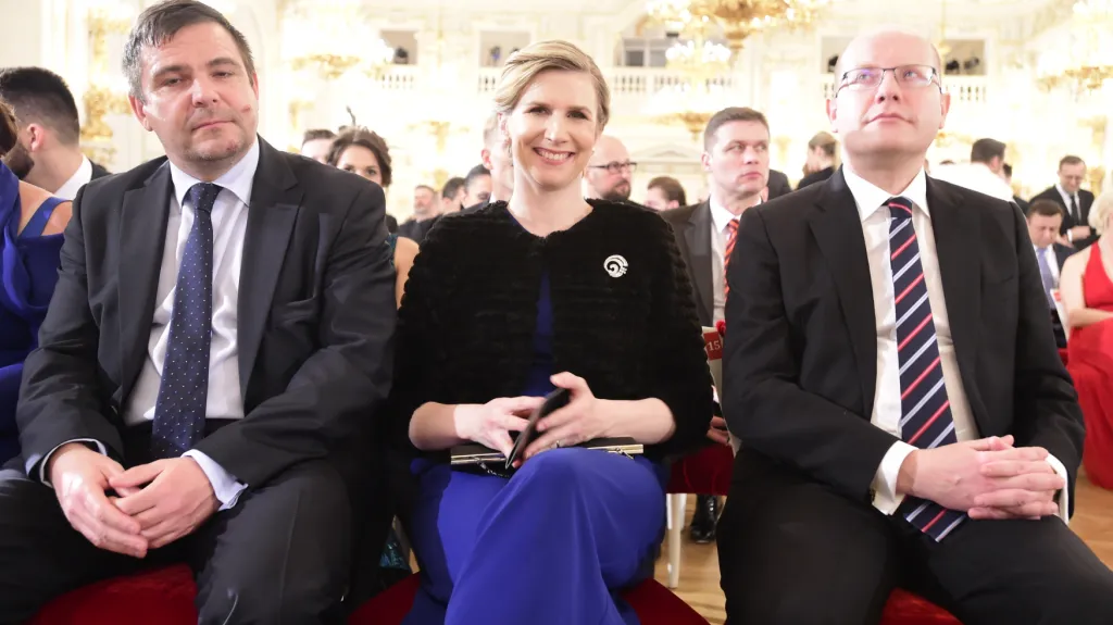 K. Březina, K. Valachová a B. Sobotka na Fotbalistovi roku - 20. 3. 2017