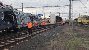 Vykolejení vlaku v Kolíně