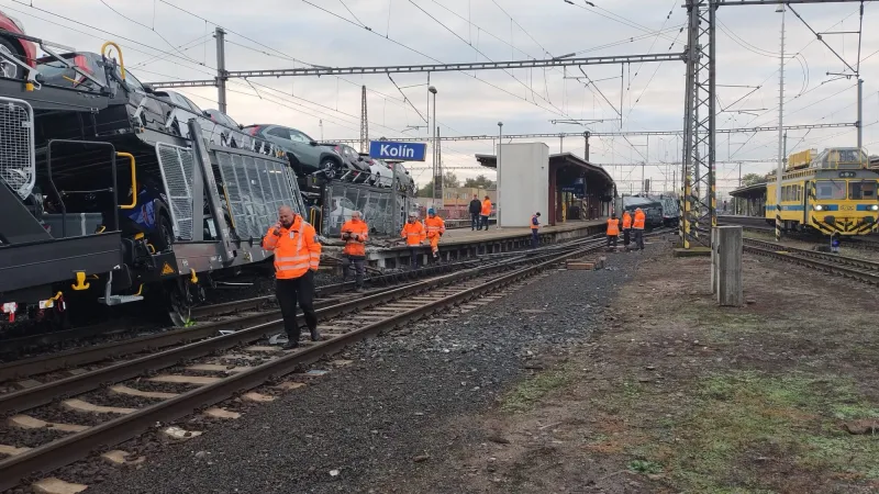 Události: Vykolejení vlaku v Kolíně