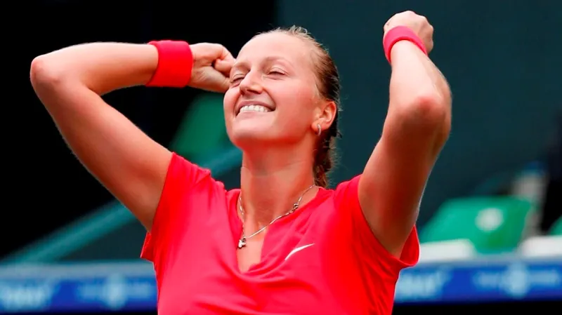 Petra Kvitová se raduje z tiulu na turnaji v Tokiu