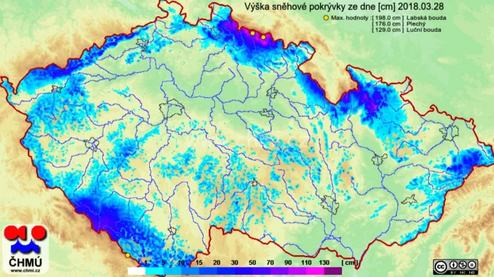 Výška sněhu