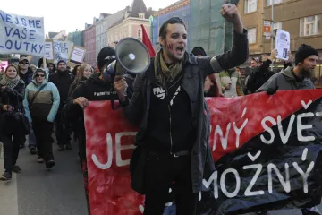 Anarchisté přijeli do Plzně na Pochod nespokojenosti