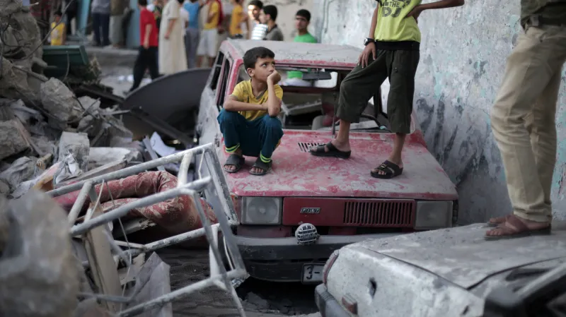 Palestinské území zasažené izraelskými nálety