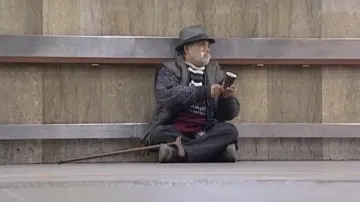 Jeden z brněnských bezdomovců