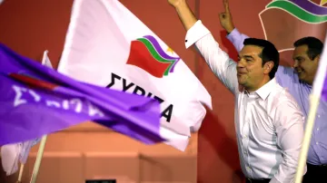 Alexis Tsipras oslavuje vítězství Syrizy